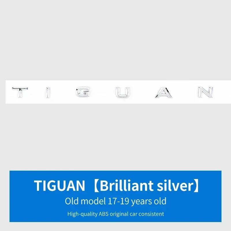 

1Pcs ABS Car Letter Sticker Rear Tail Door Trunk Sticker Rear Emblem FOR VW TIGUAN 2016- Sticker Styling Accessories 2017-19 years silver