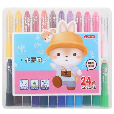 Oil Painting Stick Water Soluble Rotating Drawing Pen Tool Stationery Art Supplies(24 Colors )