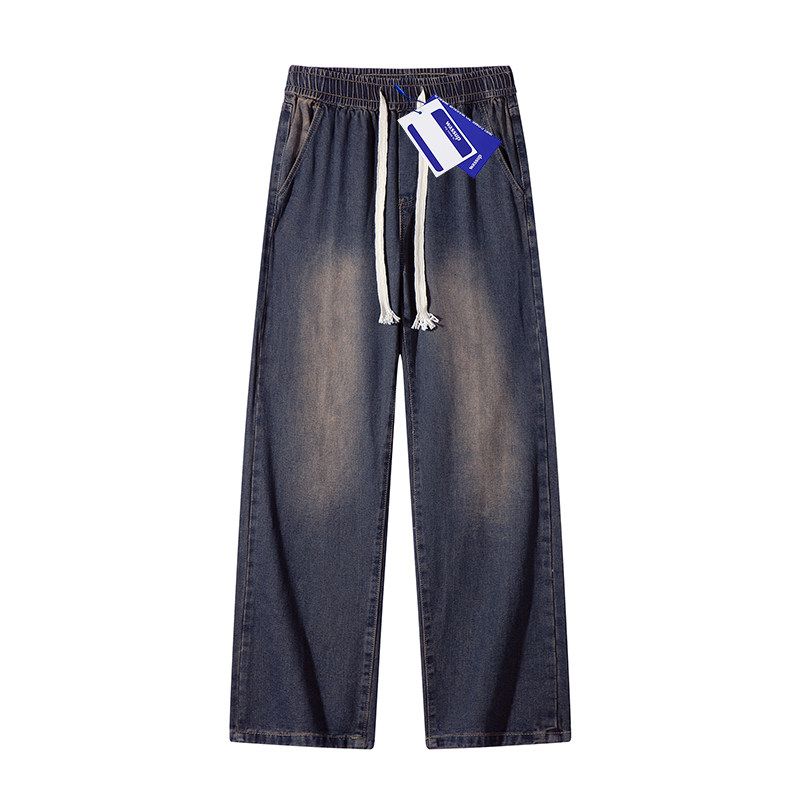 

Wassup Trendy American Retro Gradient Gray High Street Jeans for Men 2025 New Loose Casual Straight-Leg Pants Bronze Blue 2XL