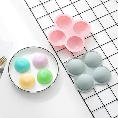 Silikon 4-teilige Kleine Halbkreisförmige Kuchenform Halbkreisförmiges Backblech DIY Schokoladen Backwerkzeuge