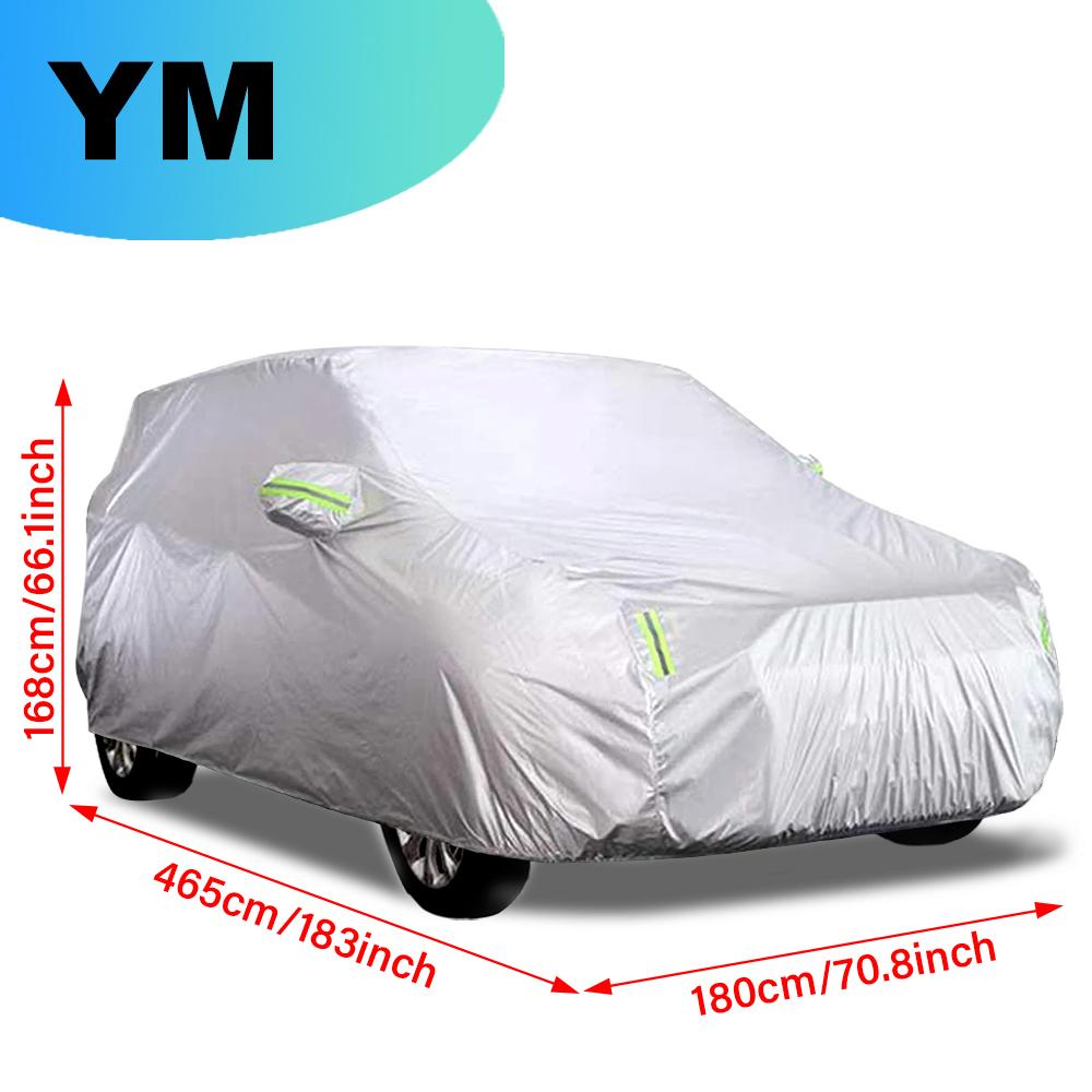 M/l/xl/xxl Four-Size 190T Material Is Suitable for Suv Models, Silver Waterproof and Sunscreen Car Clothes and Car Covers