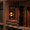 Wrought Iron Street Lamp Bookends Button Cell Battery Powered Bookmark Light  Study Room