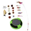 19Pcs Cat Mouse Catching Toys Pet Cat Toy Set Cat Scratching Mouse Plate Toy Funny Cat Stick Cat Toys