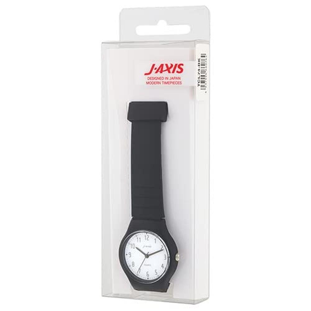 J-AXIS Nuance Color Watch TCL74-BK Unisex Pastel Earth Tones Simple Easy-to-Read Lightweight Black
