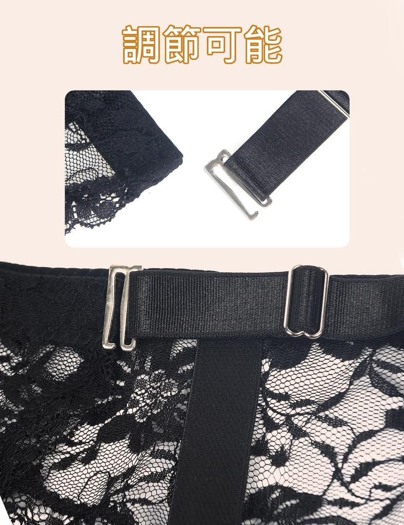 Comeondear Lace Garter Sexy Plus Floral Print Garter Garter Belt 4 Size 3XL Belt, Lingerie, Size, Belt, Breathable, Stretch, Cute, Women's T-Back Set,