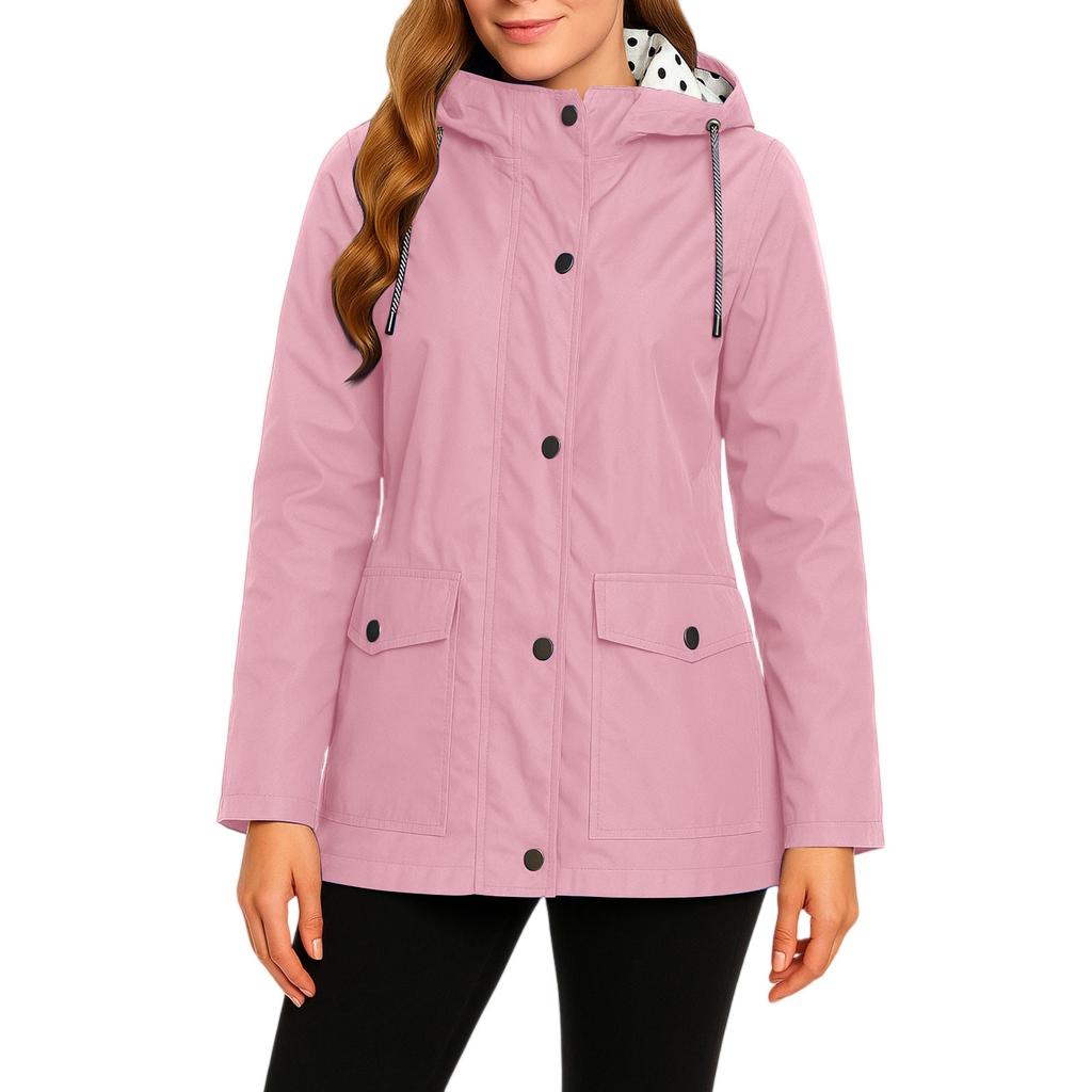 Dámské pláštěnky s kapucí lehká venkovní nepromokavá větrovka s kapucí pevná bunda trenčkot plus velikost