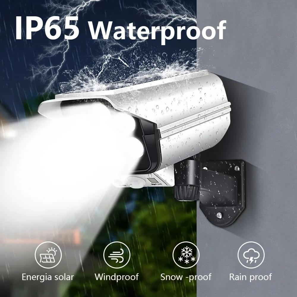Outdoor Motion Sensor Solar Lights 2000 Lumens 77LED Solar Motion Sensor LED Light Outdoor Camera Wireless Security Floodlights