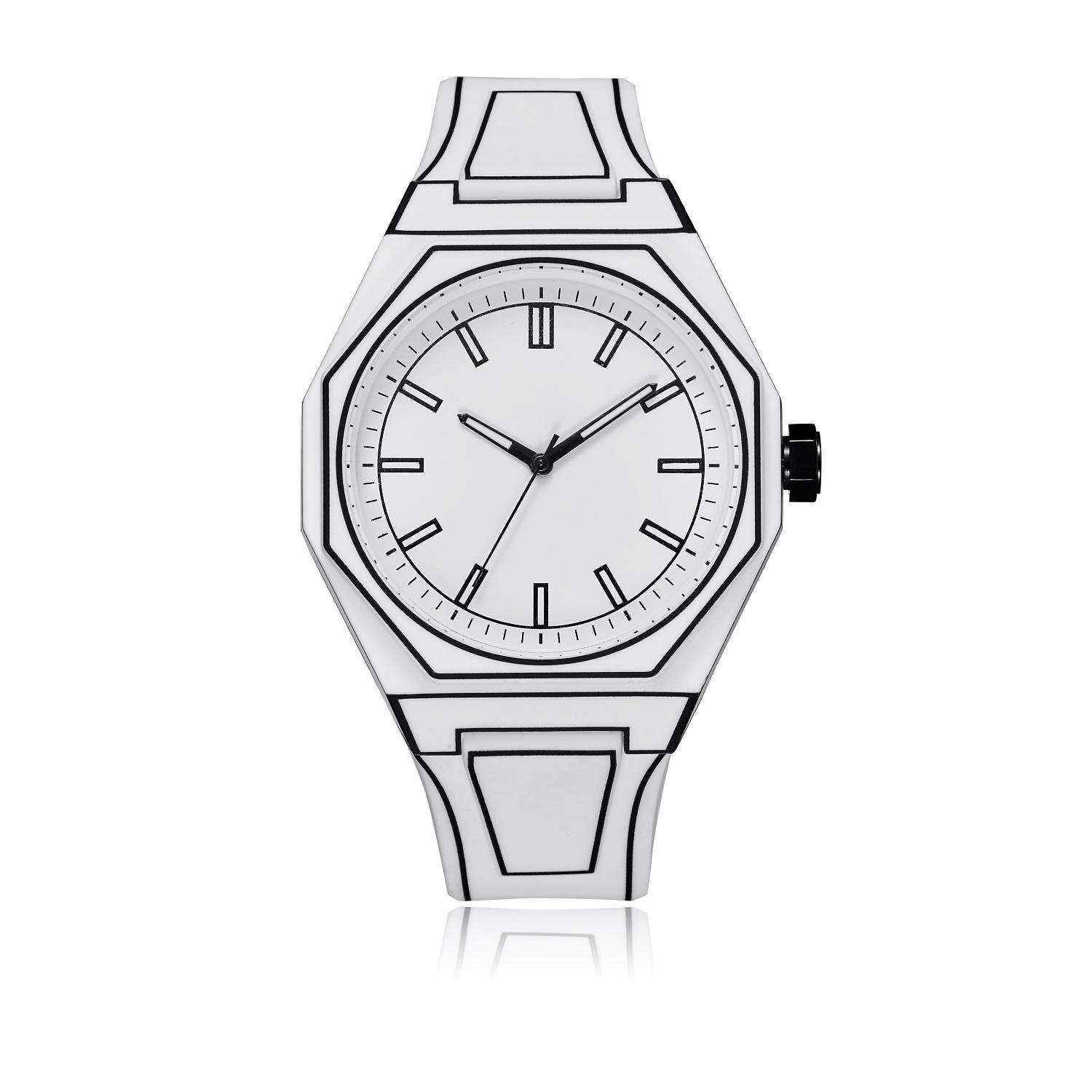 

Легкий поликарбонатный корпус высокотехнологичные черные мужские часы классический простой силиконовый ремешок мужские кварцевые часы модные часы