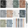 Tenceur 10 Set Inspirational Gifts Bulk Aesthetic Spiral Notebook Journals with Sticky Note Notepad Motivational Gentle Ballpoint Pen Bulk for