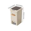 Foot Pedal Trash Bin for Home Use, Rectangle Waste Container Laundry and Office