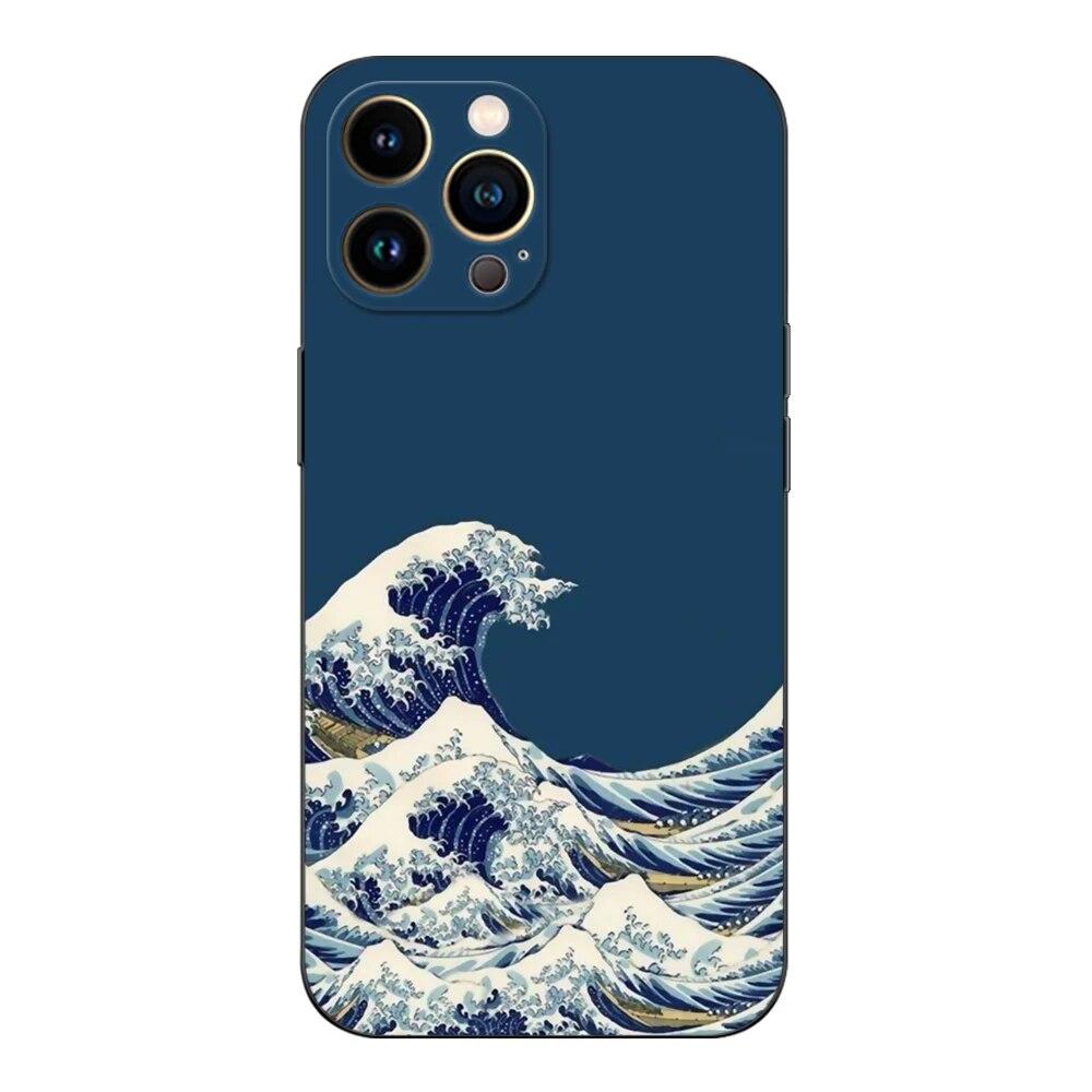 

Чехол для телефона с мультяшной волной для iPhone Samsung Galaxy Redmi Xiaomi Oppo OnePlus Note SA 7 8 9 10 11 12 13 14 20 21 22 23 53 54 Pro Max Ultra TPU Soft iPhone 14 Pro
