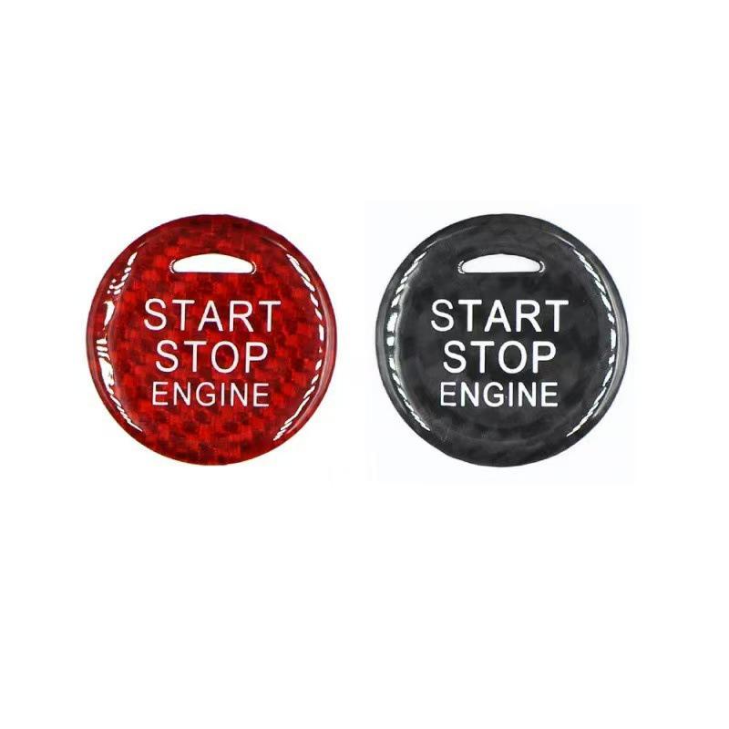 Real Carbon Fiber One-Button Start Ignition Sticker for BMW, Mercedes-Benz, VW, Toyota, Nissan, Honda, Suzuki