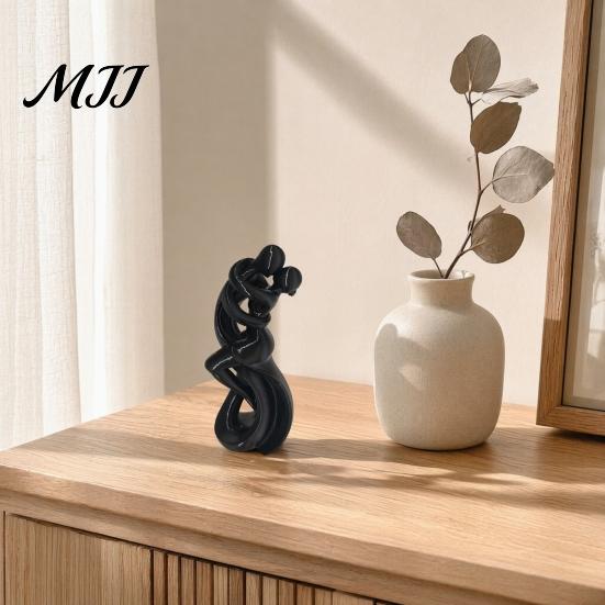 Elegant Minimalist Gift 3D Printed Tango Dancer Couple Statue, Abstract Art Figurine with Ballroom Pose, Modern Integrated Molding Sculpture