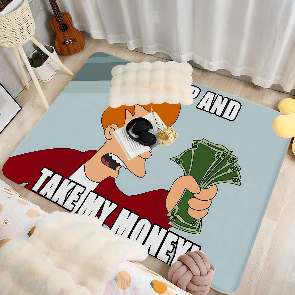 Popular American Animation F-Futurama Kitchen Mat Cheaper Anti-slip Modern Living Room Balcony Printed Modern Home Decor