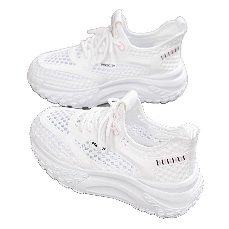 Atmungsaktive Daddy Shoes 2025 Neue Sommer Atmungsaktives Mesh Dünne Mesh Schuhe Leichte Lässige Vielseitige Plateau-Sneakers