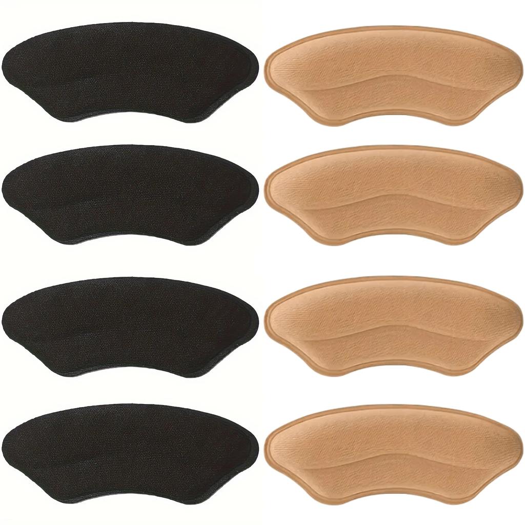 4Pairs Heel Pads for Too Big Shoes Self-Adhesive Heel Protectors Heel Inserts Prevent  Slip and Rubbing Half-size Insoles