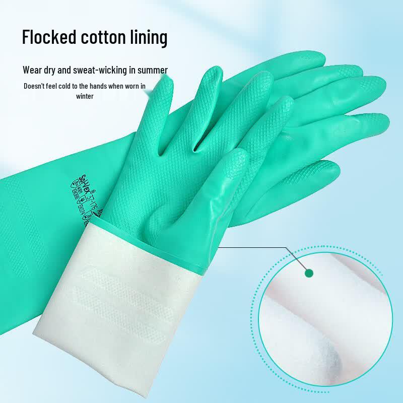 Ansell 37-176 Nitrile Chemical Protective Gloves