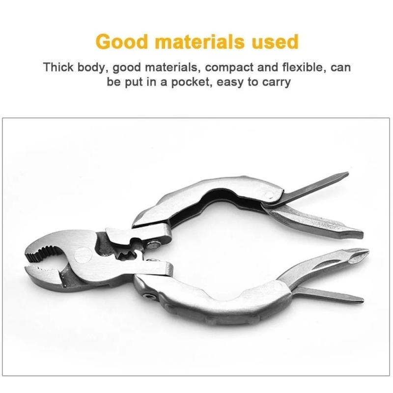 Pocket Pliers Wire Cutter 9 In 1 Keychain Pliers Camping Folding Screwdriver