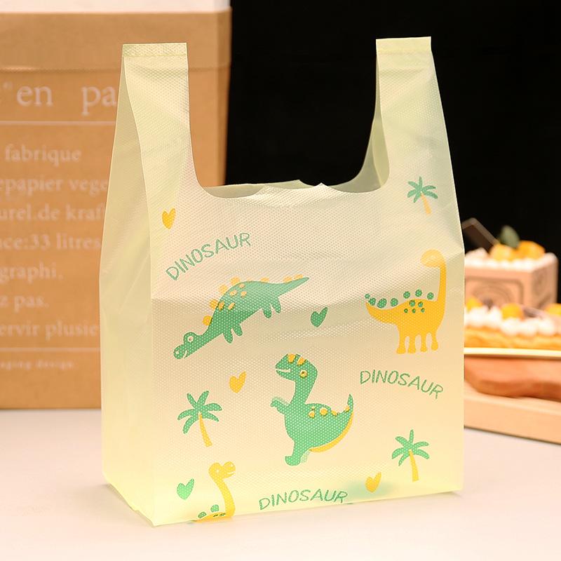 Pink Thickened Plastic Gift Bag with Handles - Customizable with Logo, Free Shipping