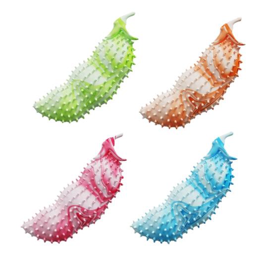 Dog Teeth Cleaning Toy Bean Pods Shape Dog Chew Toy Interactive Training Toy for Aggressive Chewers Puppy Teething