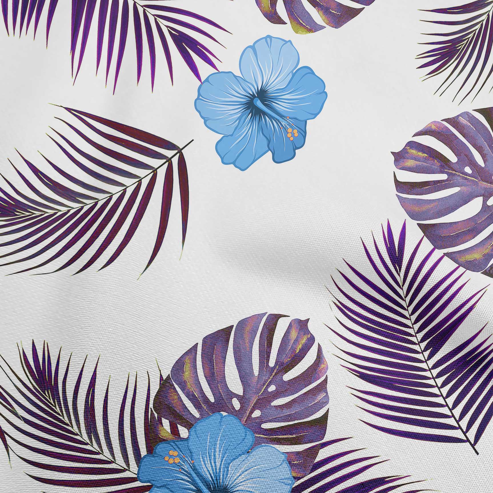 

oneOone Бавовняна флекс зелена тканина Тропічний гібіскус Квіткові швейні ремісничі проекти Принти на тканині 40 дюймів 42 Inch Wide - Viscose Chiffon середній фіолетовий колір