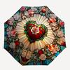 1pc Stained Glass Heart Automatic Umbrella Portable Home Essential Umbrella, Iron Umbrella Structure Suitable for All Seasons Yy251123149
