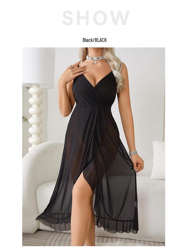 Europäisches & Amerikanisches Sexy V-Ausschnitt Spaghetti-Träger Nachtclubkleid