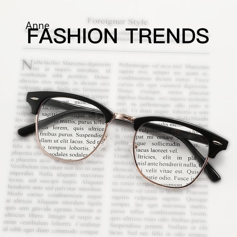 Ochelari de citit pentru presbiopie TR90 Bărbați Vintage de Lux Semi-Rame Ochelari Transparenți Blocare Lumină Albastră Antioboseală Ochelari de Computer