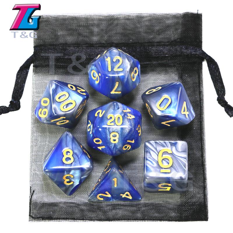 Dice DND Game Dice Role Dice Mixing Colours Dice Collection With Pouch 9 Different Styles Available For Lightweight Toys DND RPG TRPG Games