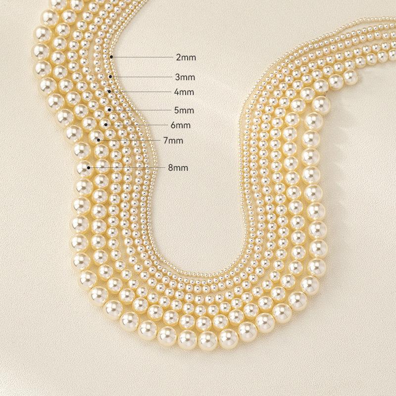 French Light Luxury Pearl Necklace – Elegant Minimalist Jewelry for Women 6358 milky white 5mm model