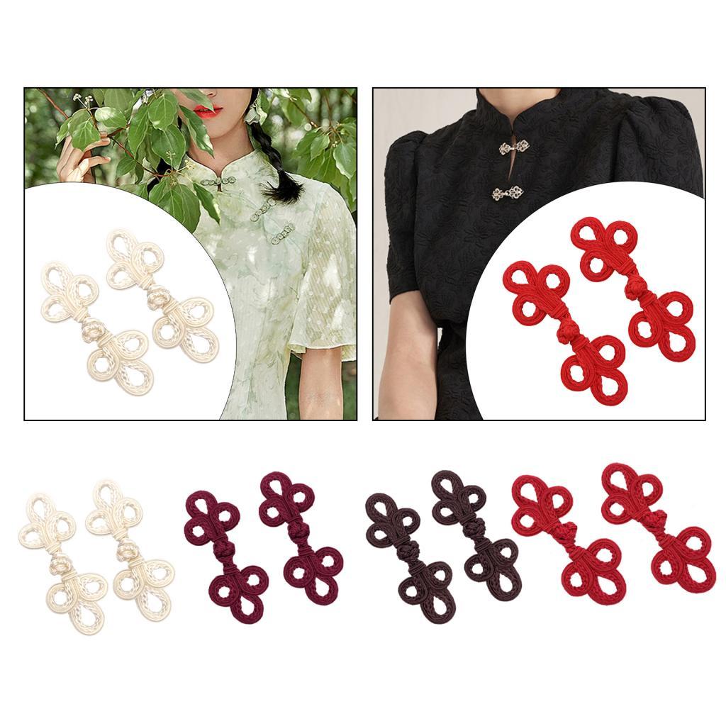 Retro Chinese Knot Button Handmade Nylon Cardigan Closure for Tang Suit Cloak Sweater Costume Sewing Projects