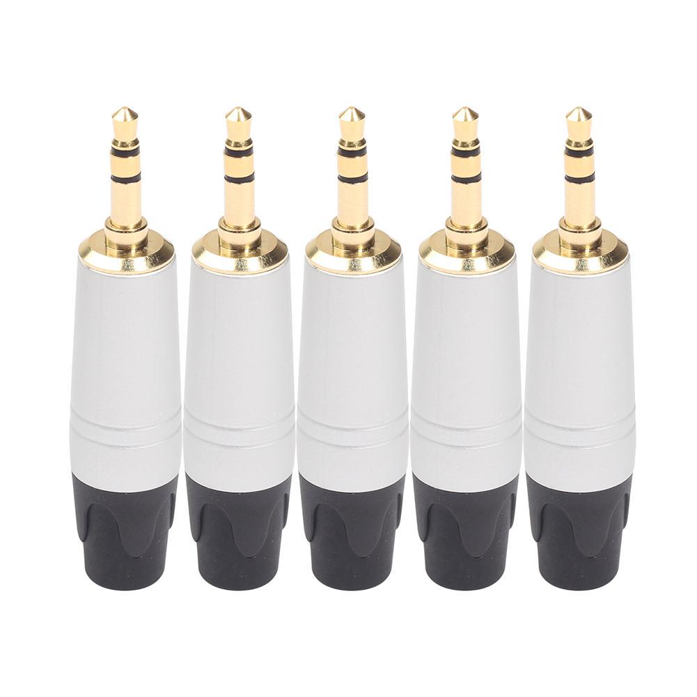 Cheap 5pcs 3 Pole Goldplated 3.5mm Solder Connector Repair Headphone