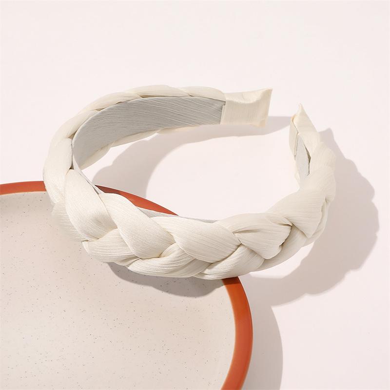 Süßes Damen Kopfschmuck Seidiger Voile Stoff Geflochtene Stirnbänder für Dame Mädchen Tägliches Einkaufen Party Kopfbedeckungen Ins Weibliche HaarBänder