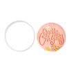 Creative Christmas Cookie Stamp with English Blessing Food Grade Fondant Mold Biscuit Maker for Festival Baking Needs
