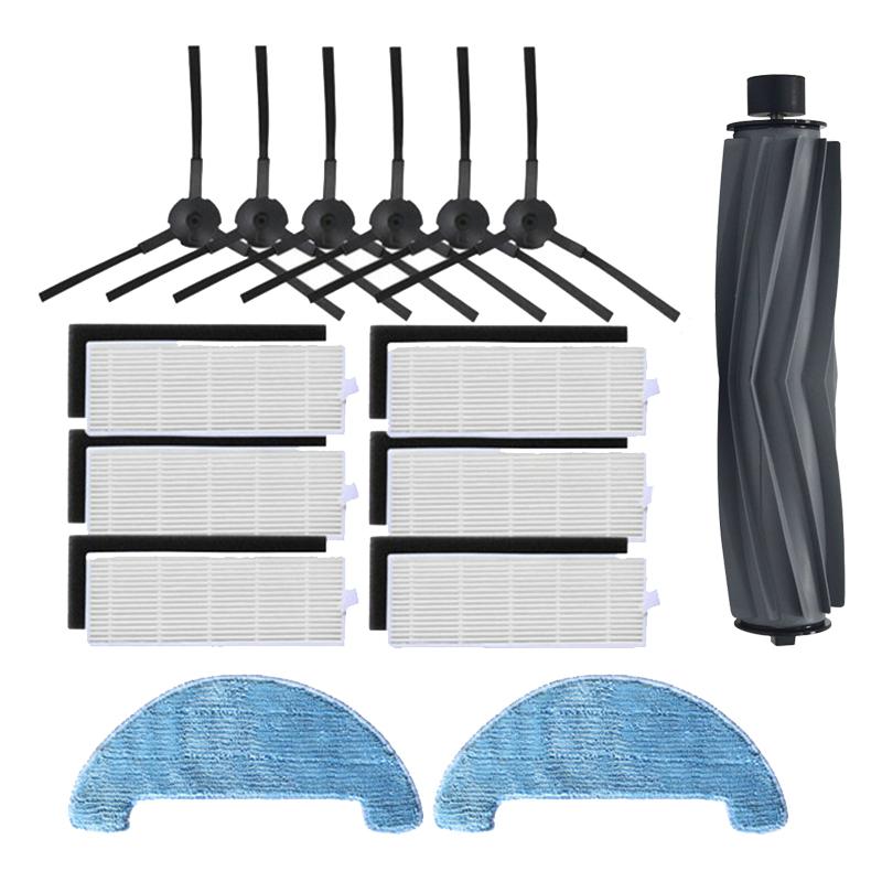 Seitenbürste HEPA-Filter Wischlappen Lappen für Osoji Dojosan 950 990 680 870 Ilife A6 A8 Staubsaugerteile Bürsten Reinigungsmopp
