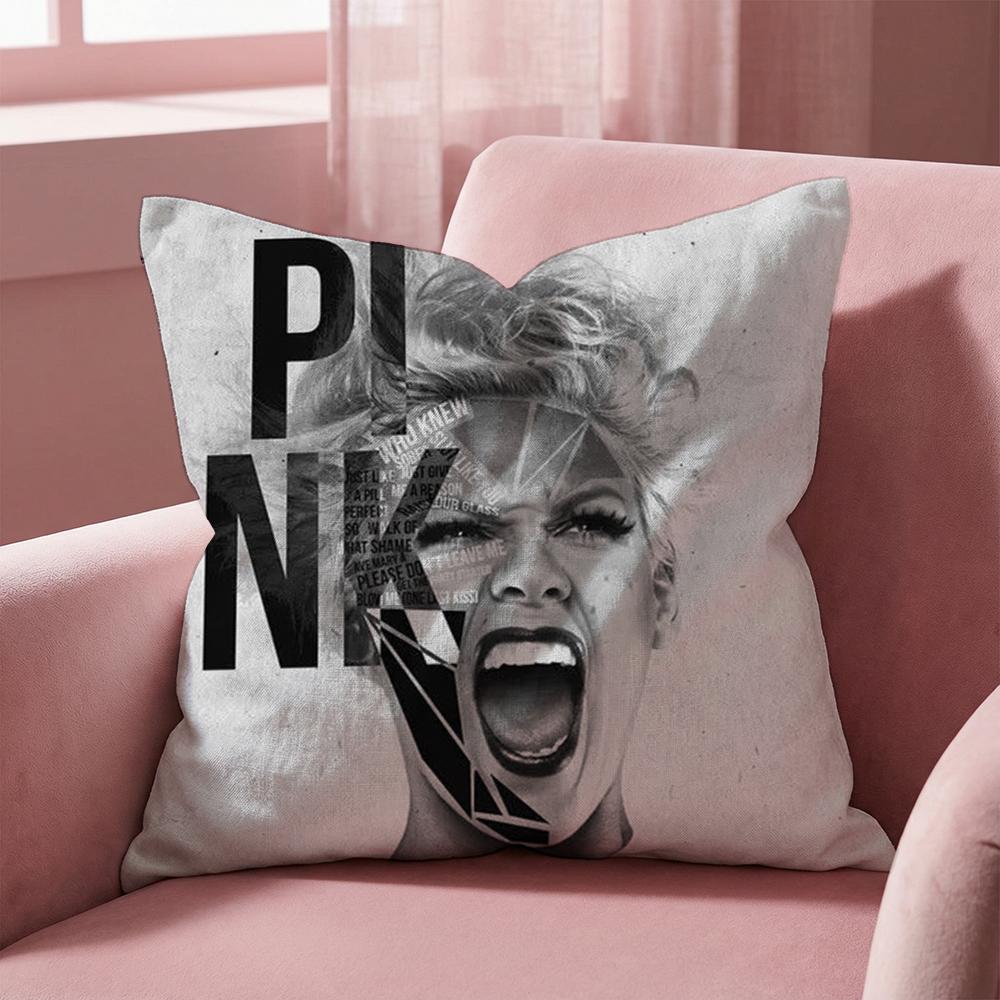 Pink Trustfall P!nk Copricuscino Singer Copricuscino Multi-Scena per Casa e Auto - Reversibile, Morbido e Resistente per l'Uso Quotidiano