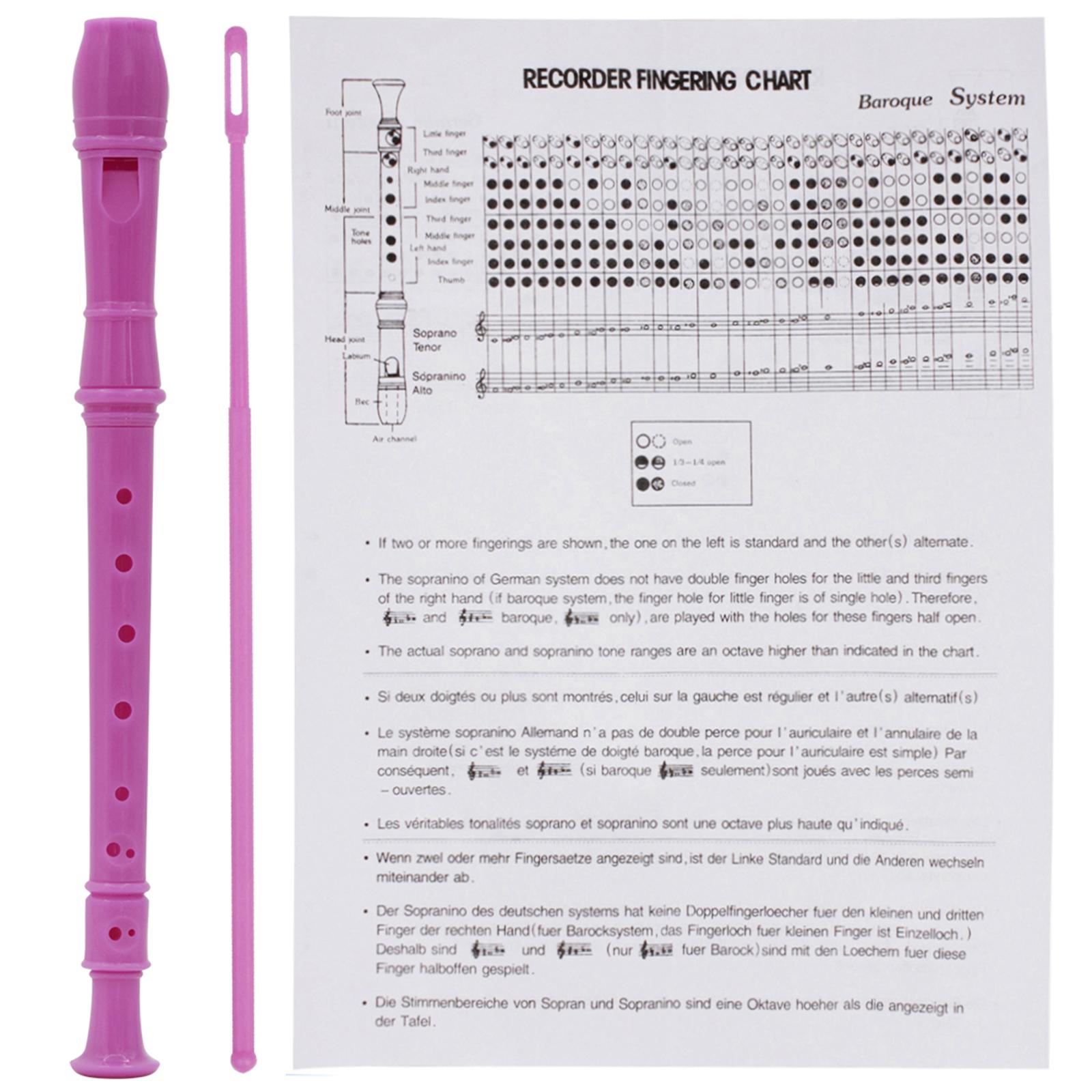 

Блокфлейта сопрано, немецкий стиль, дискантовая флейта, 8 отверстий, блокфлейта с чистящим стержнем, деревянные духовые инструменты горячий розовый