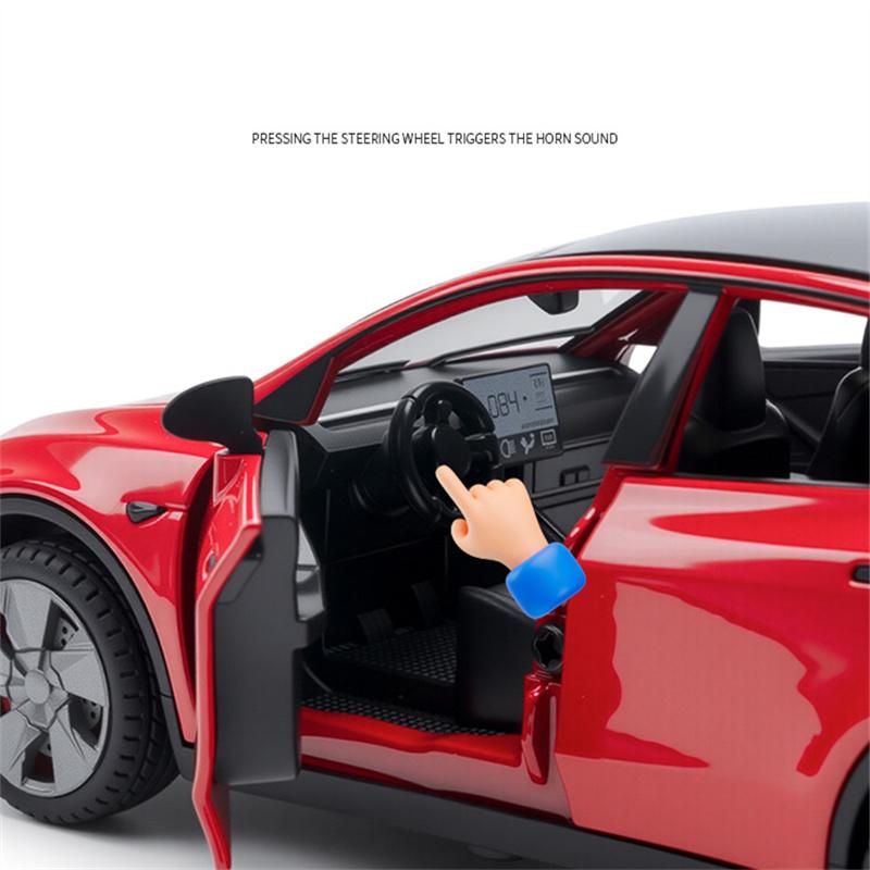 1:32 2026 Modèle Y SUV Alliage Modèle de Voiture Moulé sous Pression Métal Voiture à Énergie Nouvelle Modèle de Véhicule Simulation Son Lumière Collection Jouet pour Enfants Cadeau