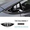 ABS Rear Car Window Shutter Cover For Tesla Model Y Juniper 2026 2025- Louver Side Vent Trim Triangle Modified Accessories