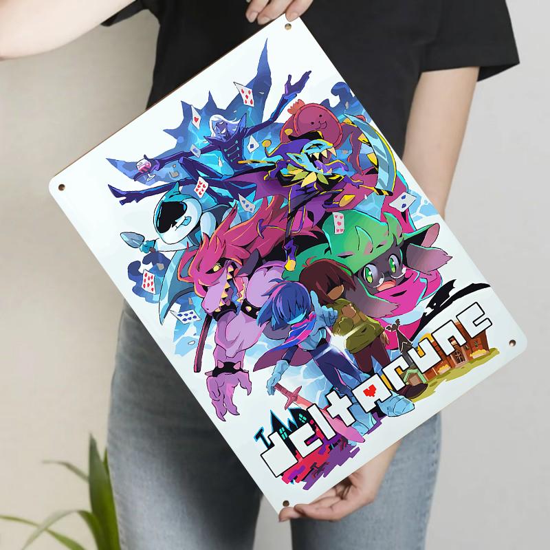

Deltarune Game Characters Metal Wall Art Decorative Iron Painting for Home Room Decoration 20x30cm（7.8x11.8inch）