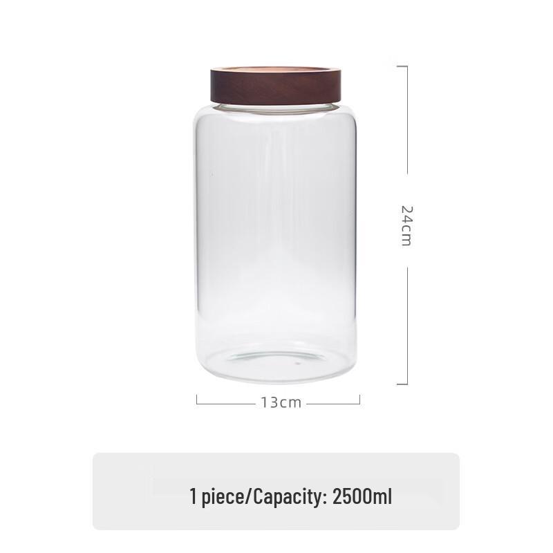 ZISIZ Threaded Glass Food Storage Jar