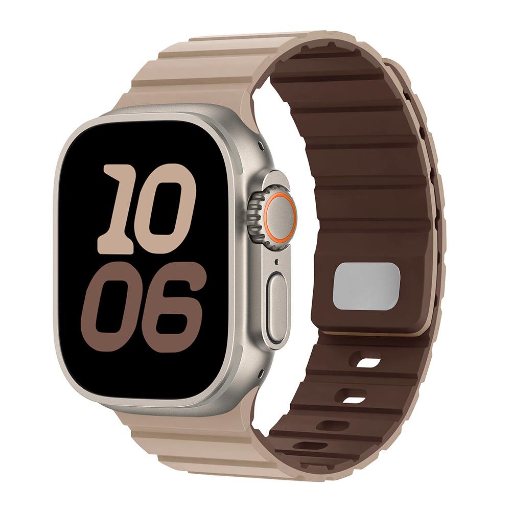 Apple S10 Saat için Uygun Silikon Kordon 42mm/46mm Mıknatıslı Emiş Ultra2 Silikon Erkek ve Kadın Kordonu