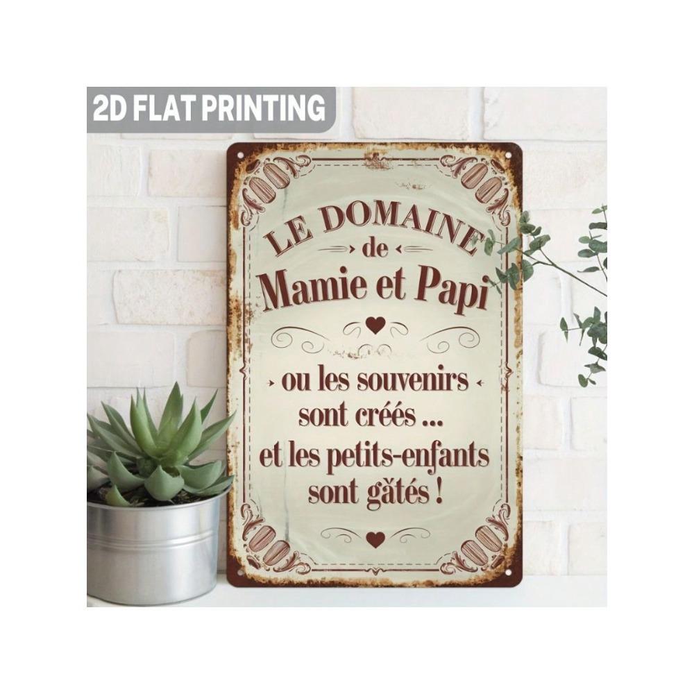 Vintage French Style Metal Wall Art Bedroom Decor Tin Sign Poster