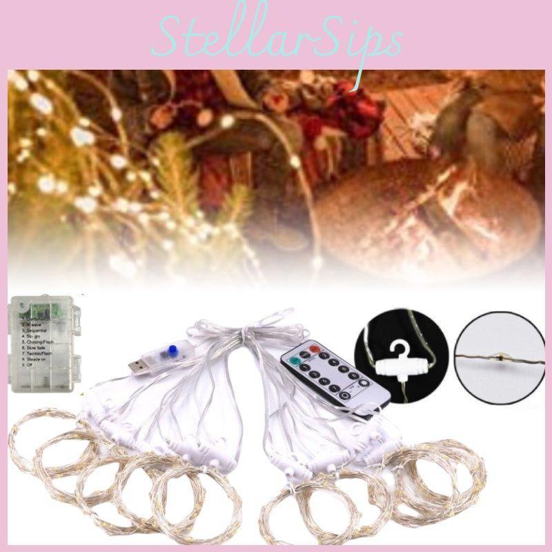 Usb Control Remote Led Warm White String Lights Living Room Wall Lamp Decoration