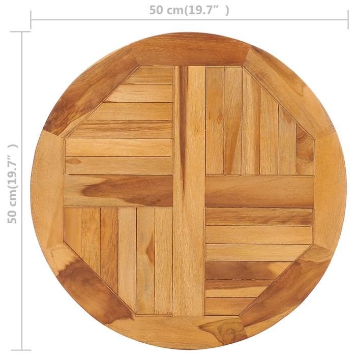 VidaXL Disque de table rotatif Bois de teck solide