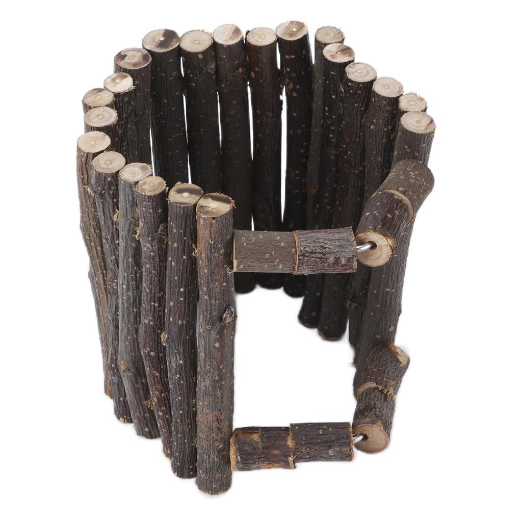 Pet Hideout Flexible Small Animal Wooden Fence Hideout for Hamsters Rats Gerbils
