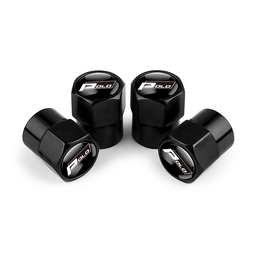 4Pcs Car Aluminum Metal Wheel Tire Valve Caps Stem Cover For Volkswagen VW R Polo Passat Rline Golf Tiguan Jetta GTI ID.3 Touran zr4