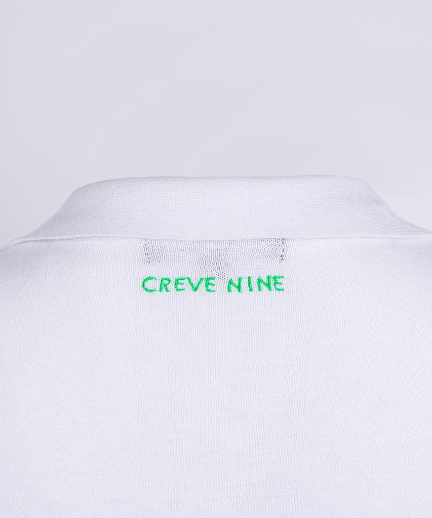 CREVE9 Capri Loose Fit Short Sleeve Knit Wh