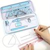 8pcs/Set, Ruler Compass Pencil Set, Geometry Math Drawing Stationery, School Supplies