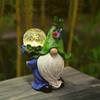 Outdoor Solar Garden Gnome Statue Garden Decoration Resin Crafts Gnome Dwarf Room Decorated Norse Style Sculpture Goddess Home